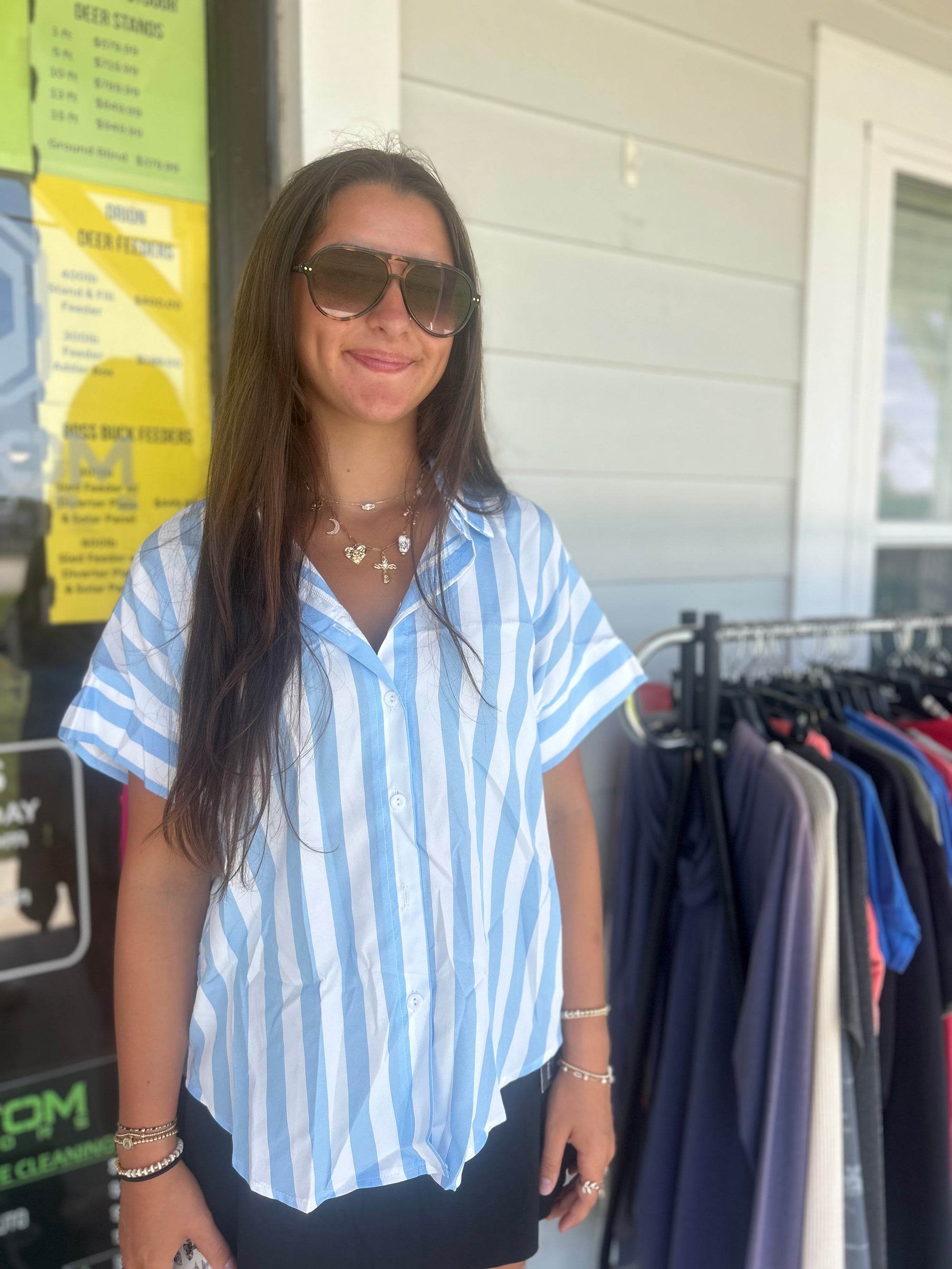 Sky Blue Button Up