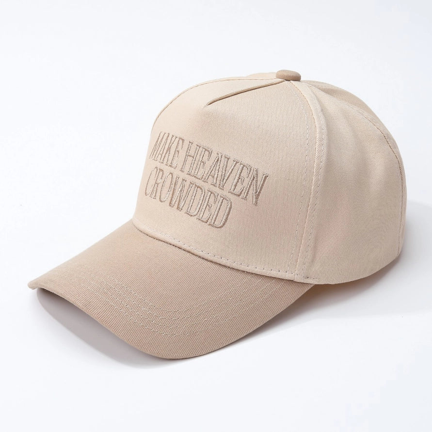 Ladies Cream/Tan "Make Heaven Crowded" Trucker Hat