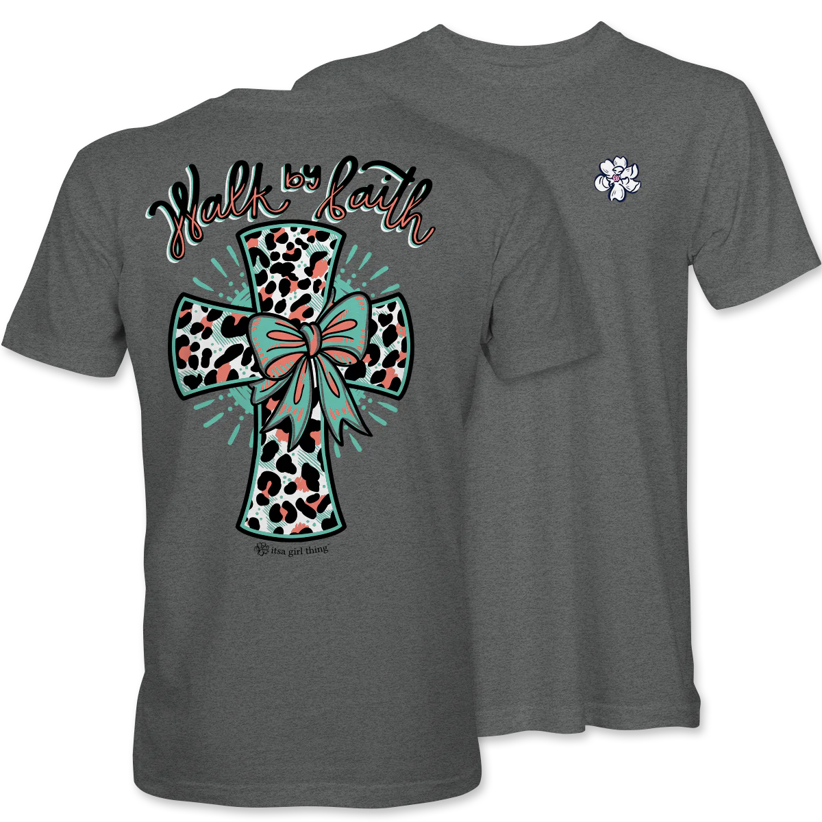 Walk By Faith T-Shirt - Graphite Heather