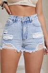 Wash Blue Jean Shorts