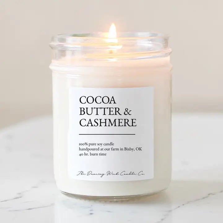 Cocoa Butter & Cashmere - Warm Luxury & Soft Musk 8oz Candle