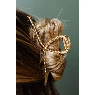 Gold Metal Knot Claw Clip
