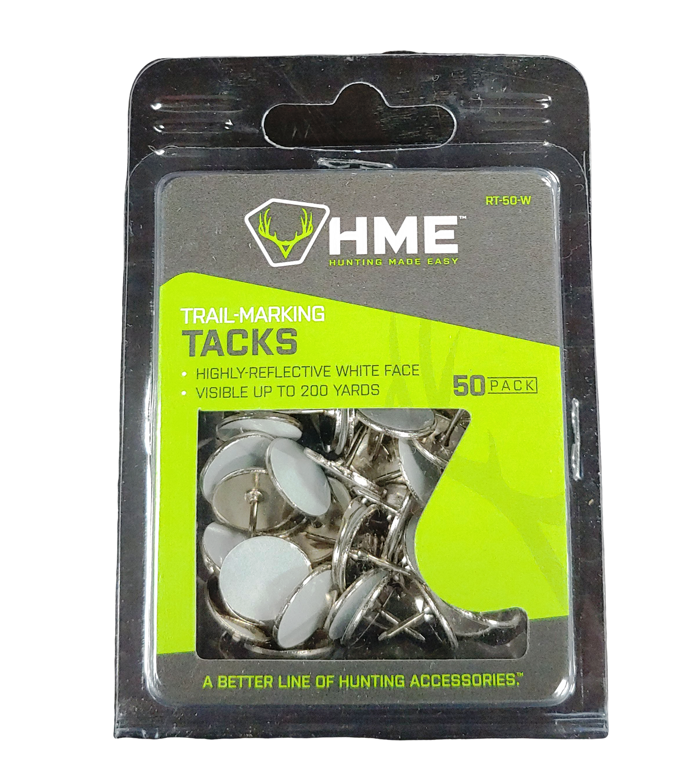 HME Reflective Tacks - White, 50pk