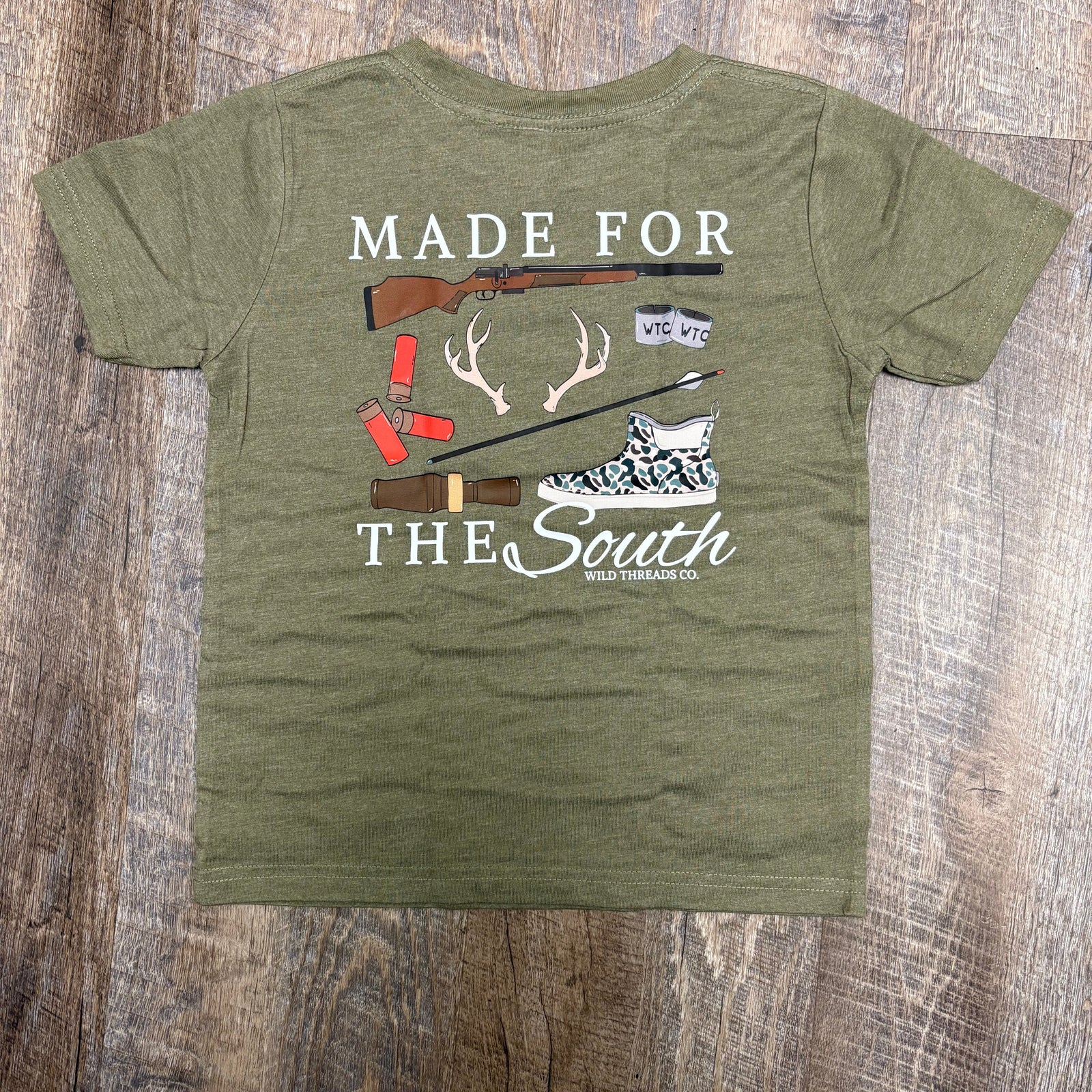Wild Threads Made for the South T-Shirts - Military Green