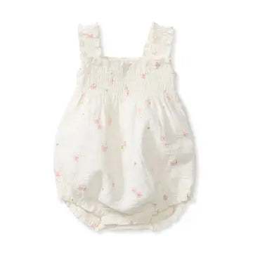 Floral White Baby Girl Romper