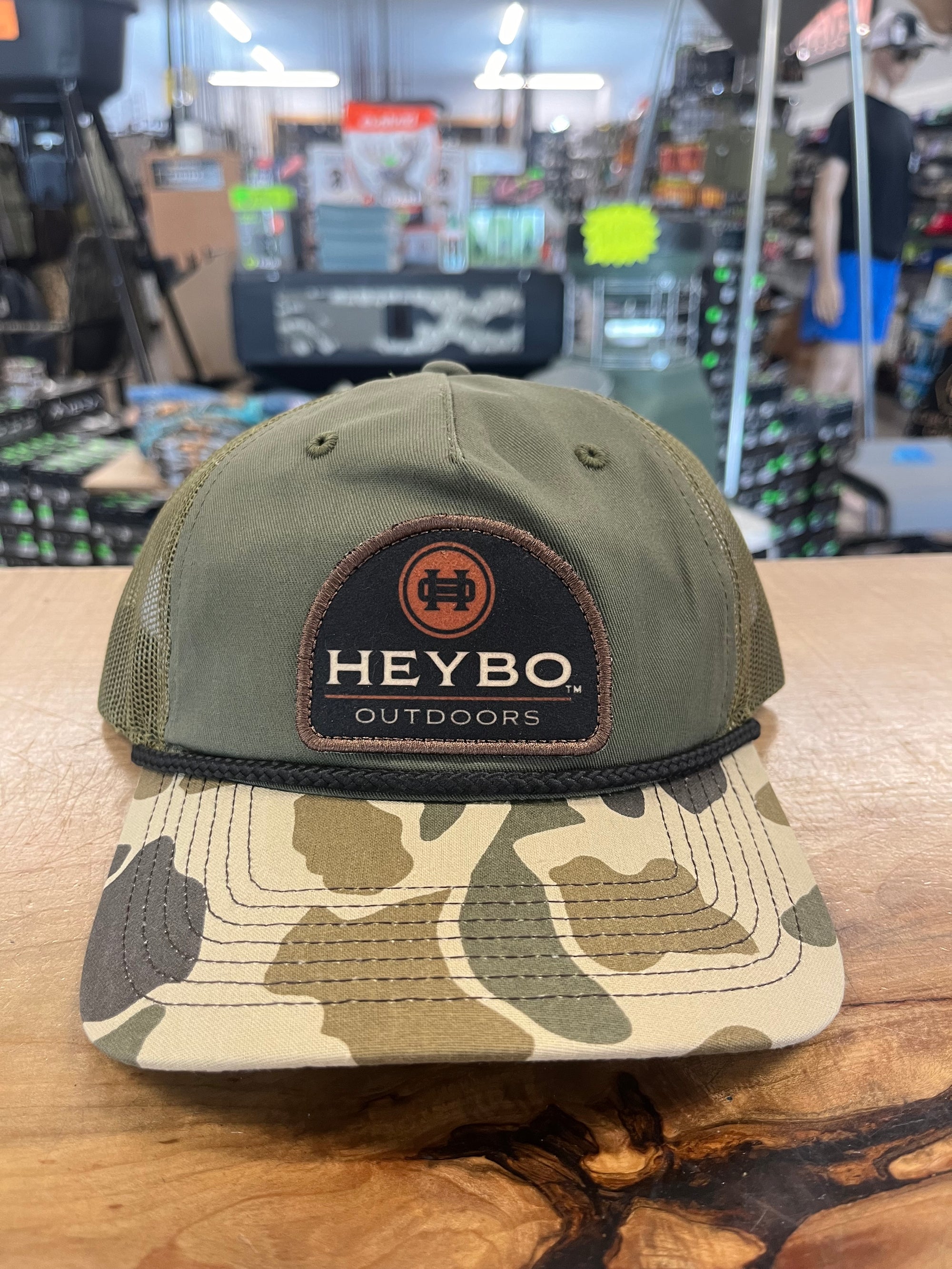 Heybo Felt Patch Unstructured Hat - Olive