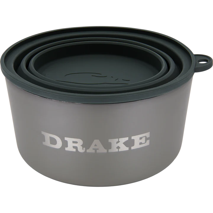 Drake Team Gun Dog Insulated Stainless Steel Dog Bowl with Lid - Crocodile