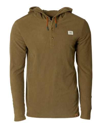 Banded Mason Hooded Henley Shirt