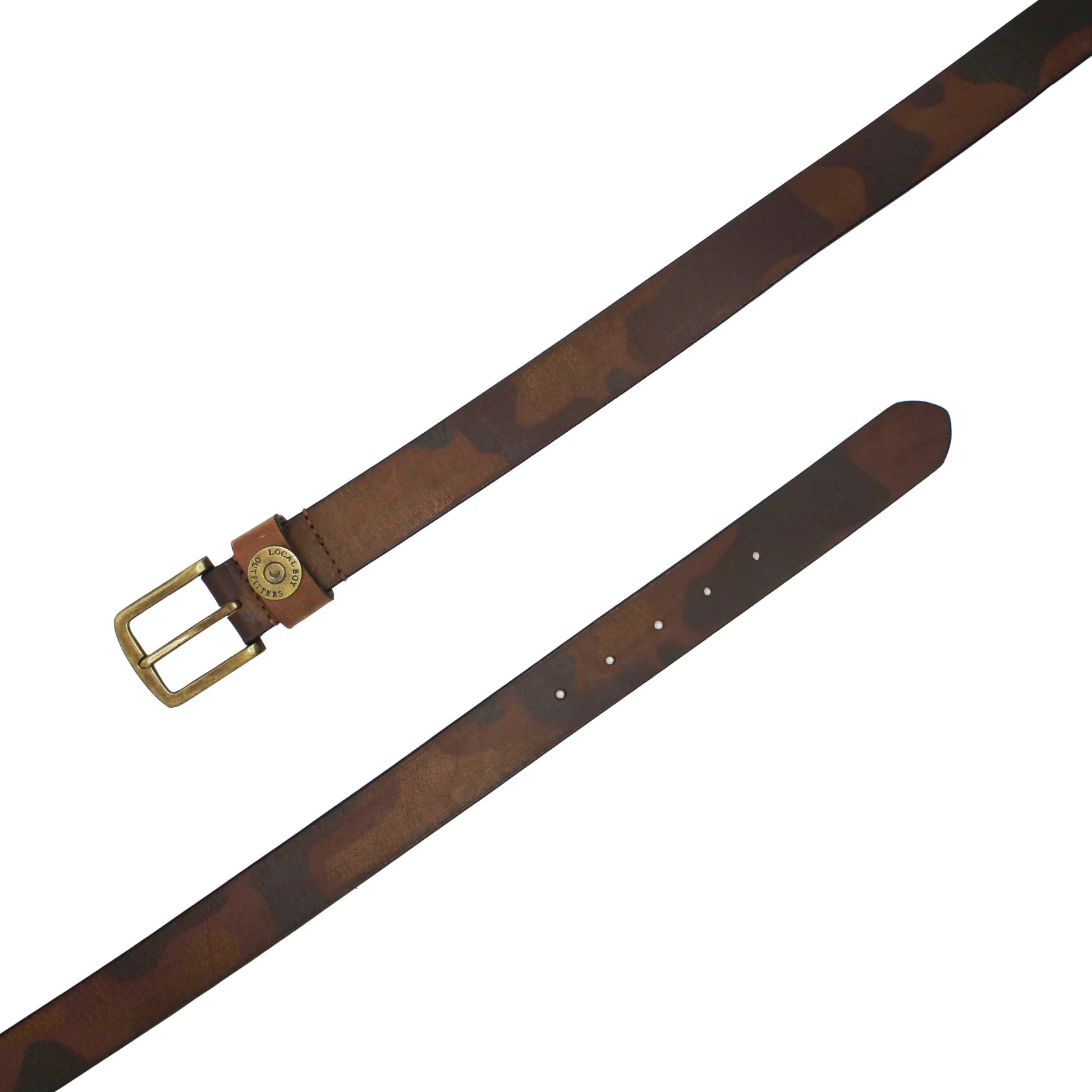 Local Boy Printed Leather Belt - Old School Camo