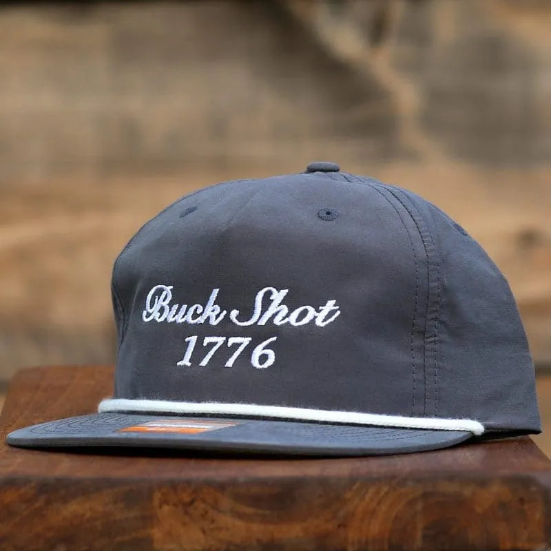Buck Shot 1776 UPF50+ Rope Hats - Charcoal/White