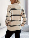 Cozy Drop Shoulder Striped Sweater