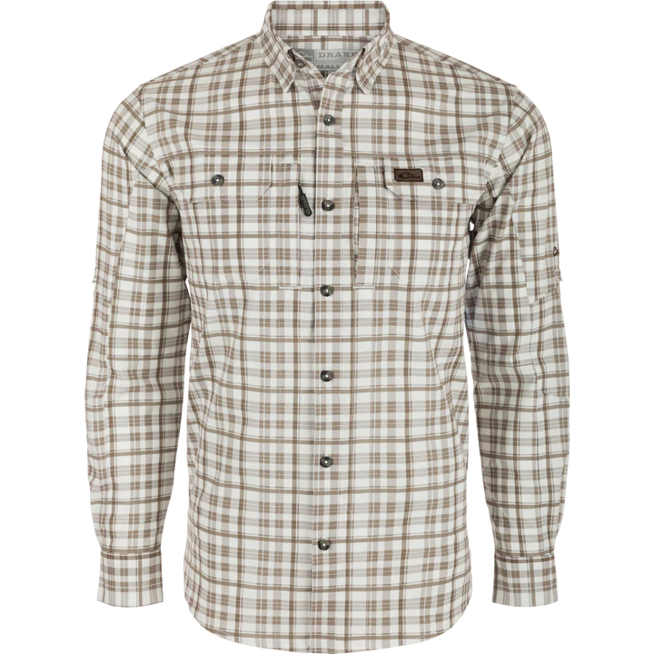Drake's Hunter Creek Window Pane LS Plaid Shirts