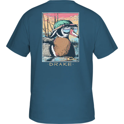 Drake Youth Pop Art Wood Duck Sunglasses T-Shirt