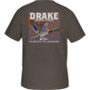Drake's Mallard In Flight T-Shirt - Chocolate Chip Heather