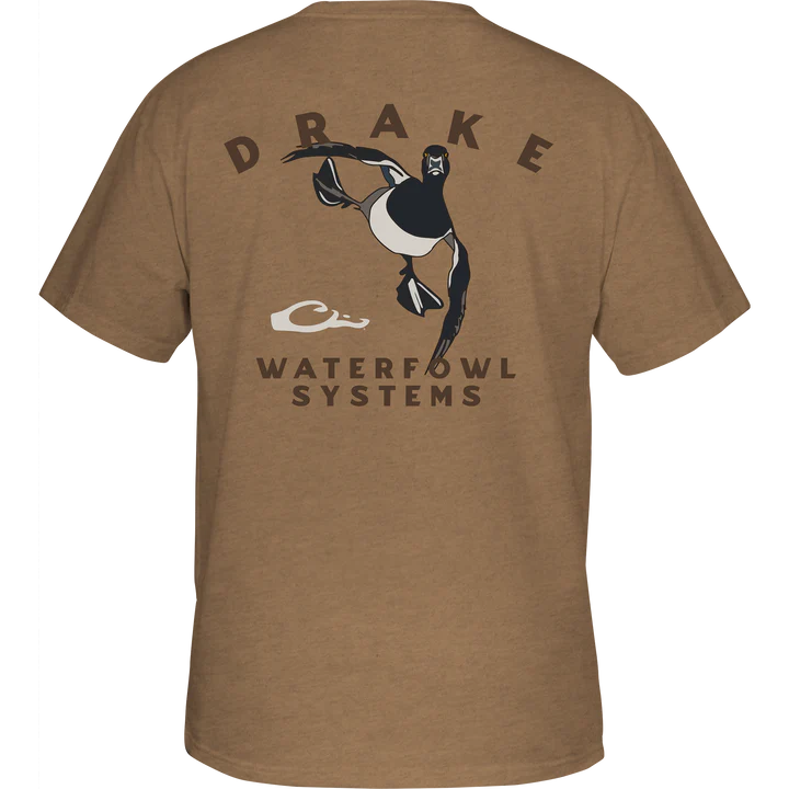 Drake Retro Ringneck T-Shirt (Golden Pecan Heather)