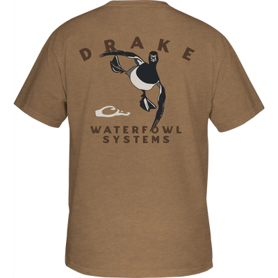 Drake Retro Ringneck T-Shirt (Golden Pecan Heather)