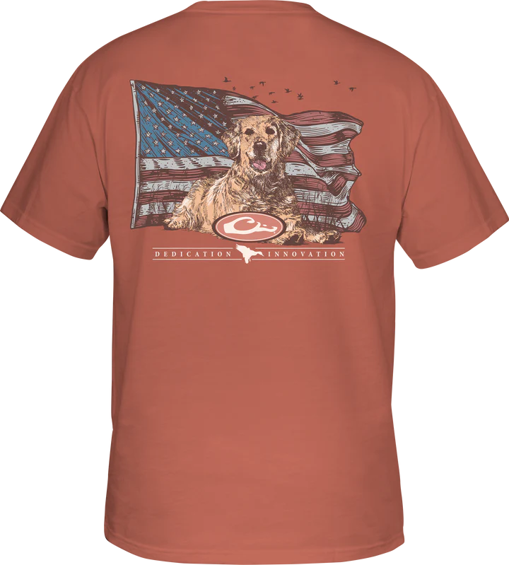 Drake Americana Yellow Lab T-Shirt - Terra Cotta