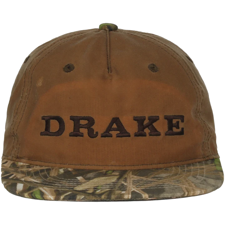 Drake's Waxed Flatbill Ball Cap - Mossy Oak Shadow Grass Habitat