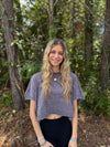 Mineral Washed Cropped T-Shirt