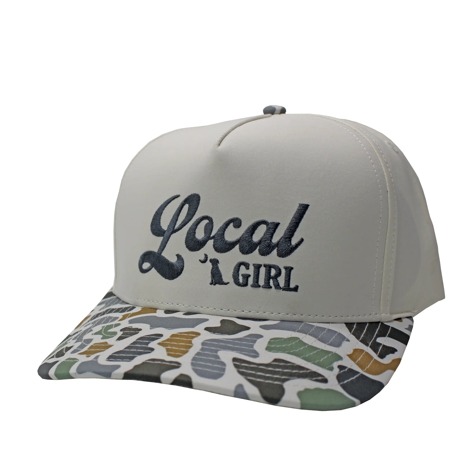 Local Girl Retro Script Rope Hats - Stone Localflage Bluff
