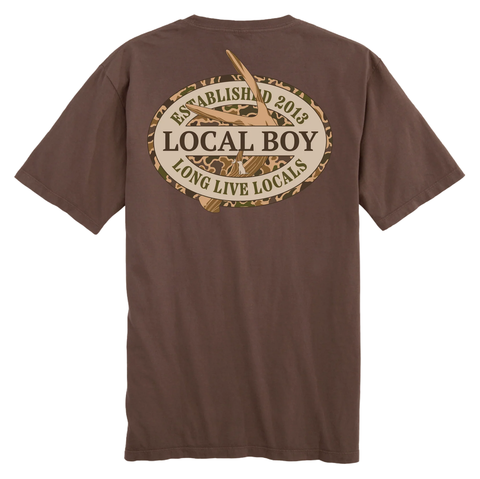 Local Boy Old School Antler Oval T-Shirts