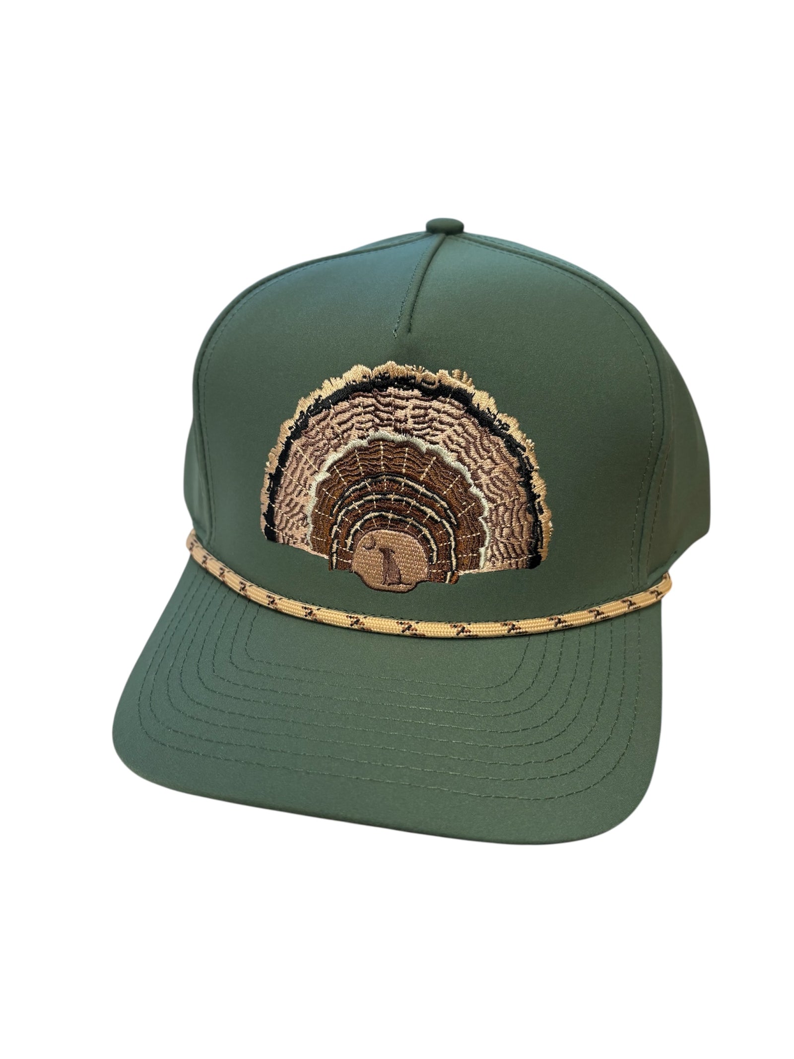 Local Boy Turkey Mount High Crown Rope Hats - Olive