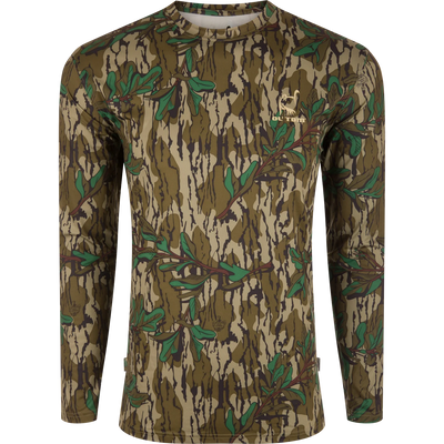 Drake Youth Performance Camo Long Sleeve Crew