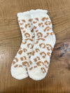 Leopard Print Fuzzy Socks