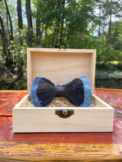 Handmade Feathered Bow Tie