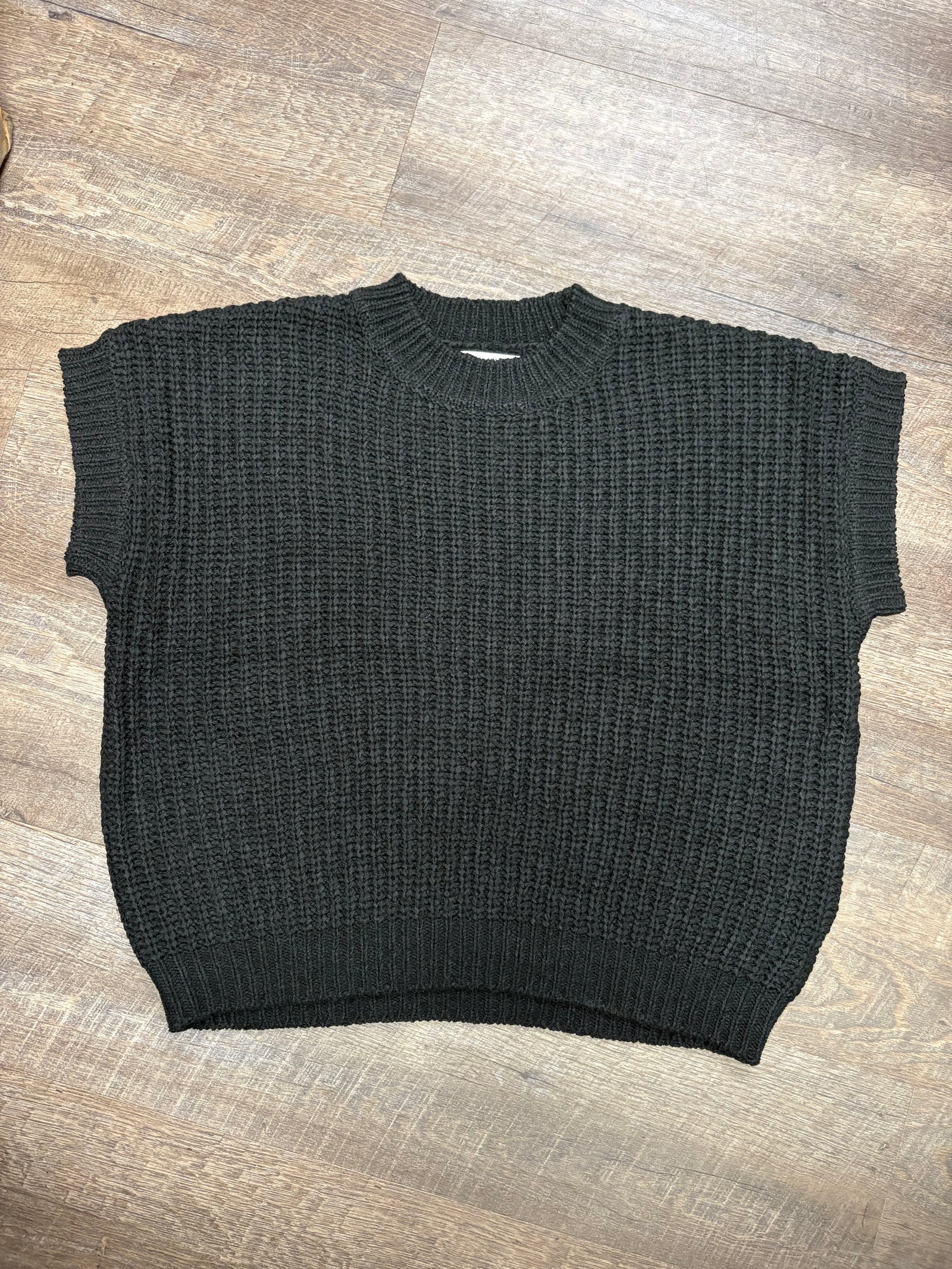 Zenana Oversized Sleeveless Sweaters - Black