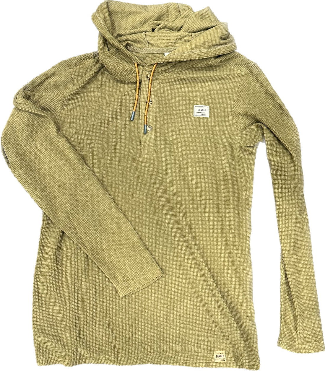 Banded Mason Hooded Henley Shirt