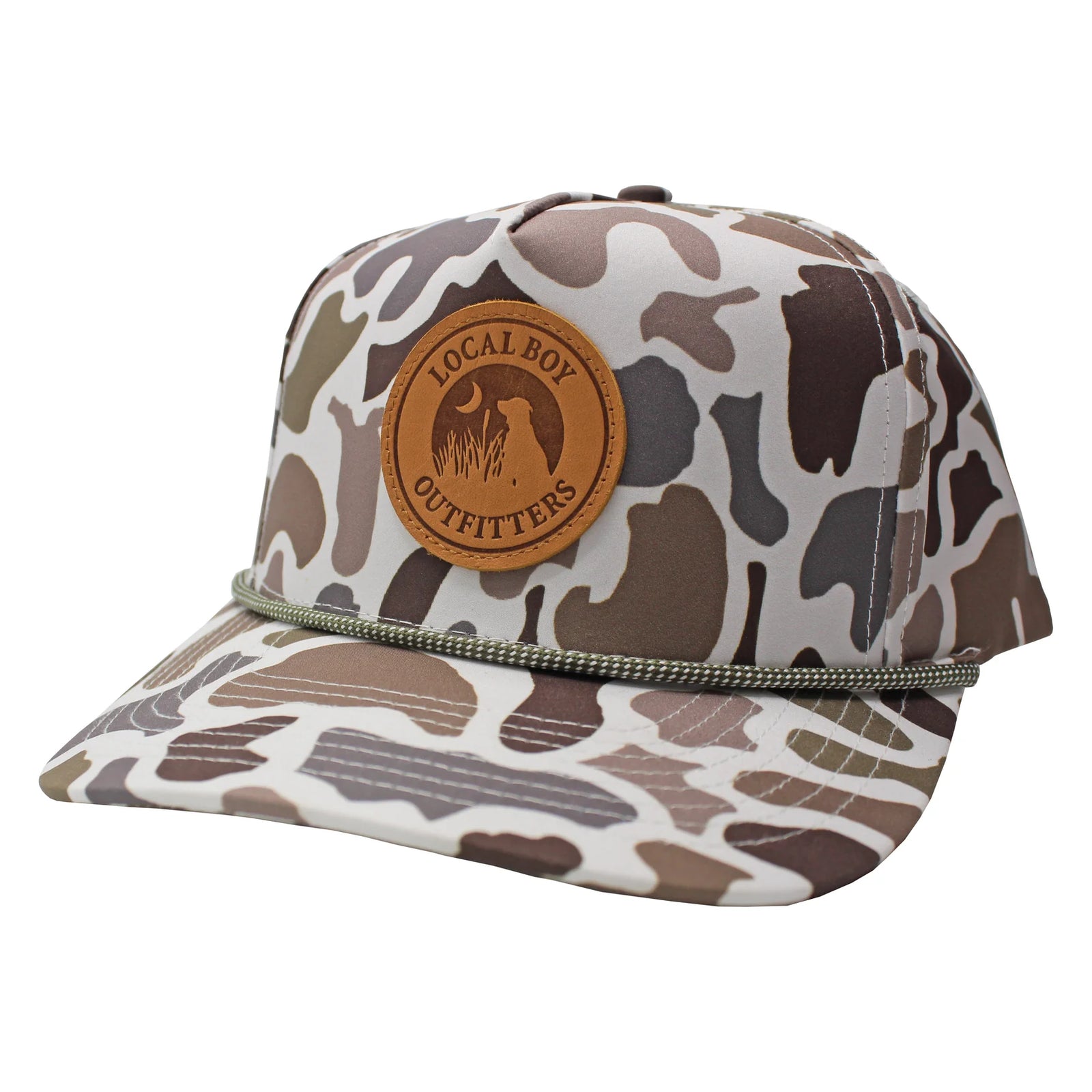Local Boy Youth Leather Patch High Crown Rope Hats - Localflage