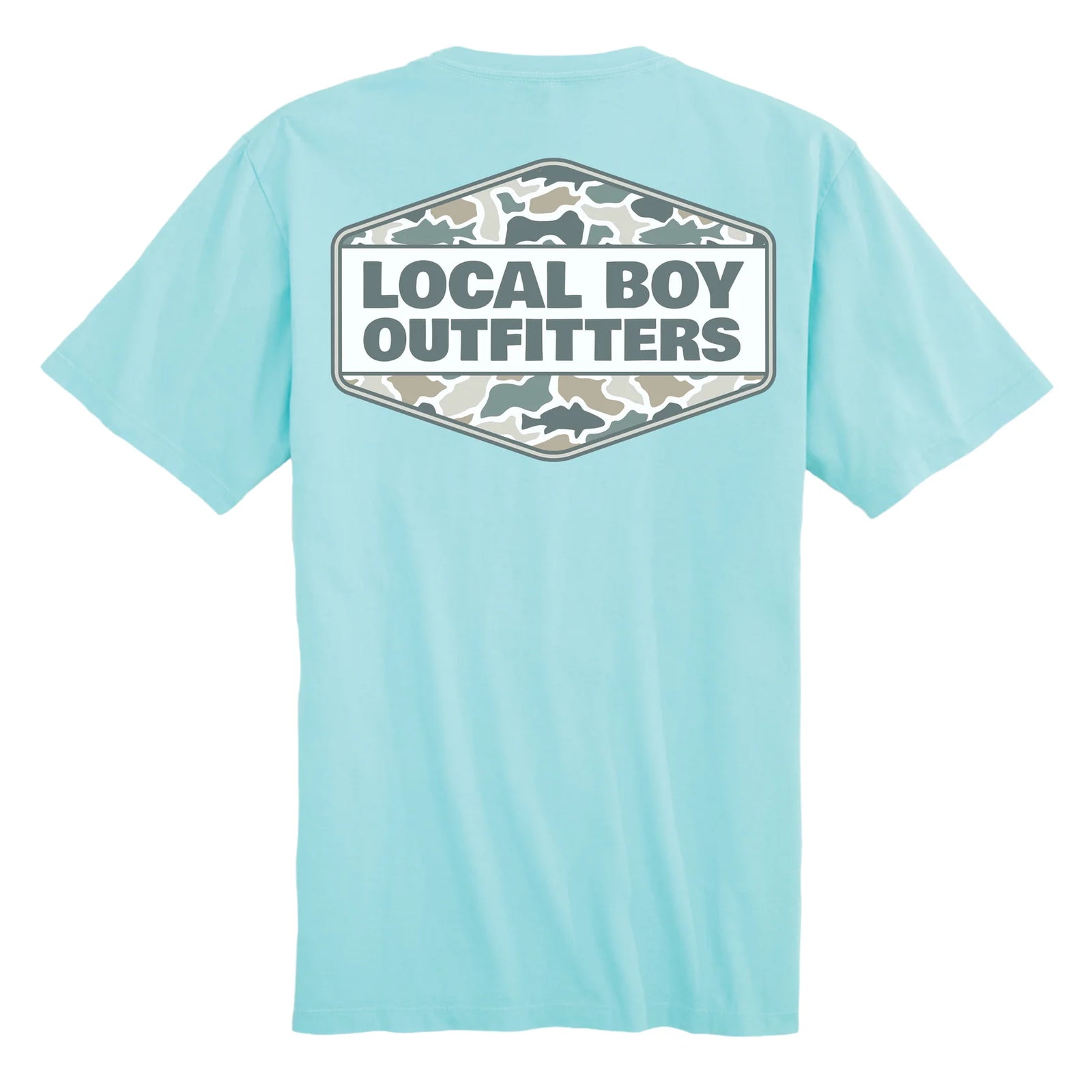 Local Boy Fish Camo Diamond Crest T-Shirts