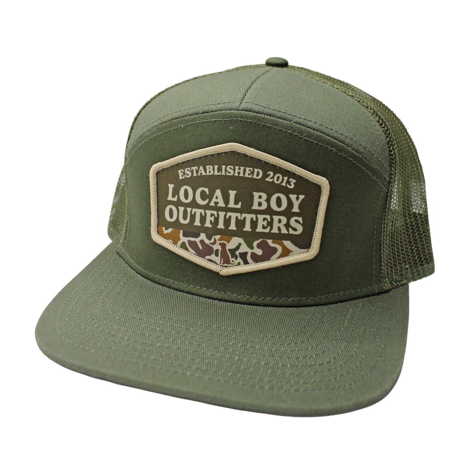 Local Boy Vintage Established Badge 7 Panel Hat