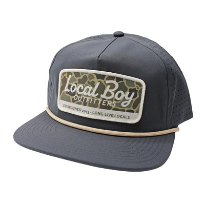 Local Boy Brush Logo Patch Perforated Hat