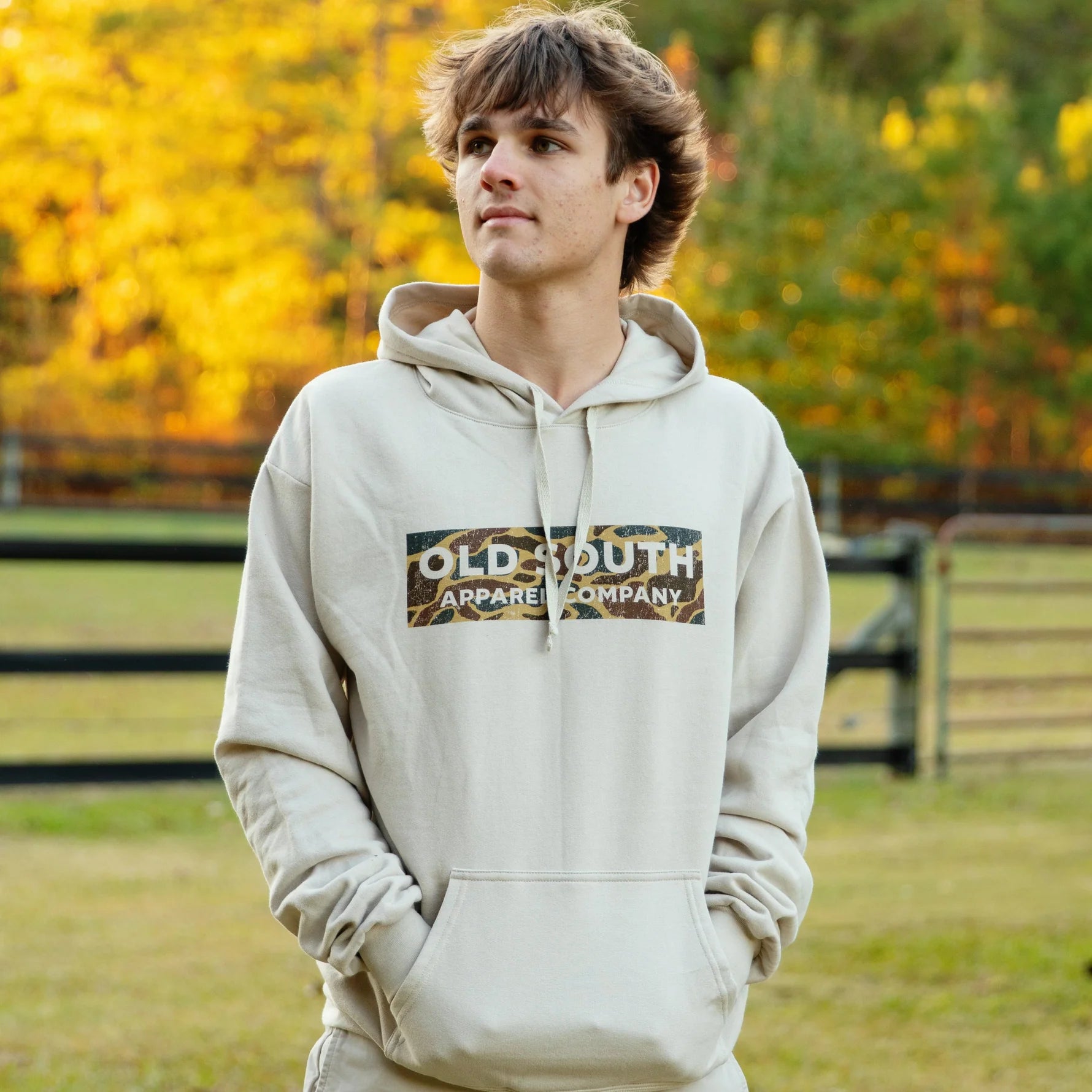 Old South Thicket Camo Logo Hoodies