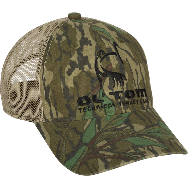 Drake Ol' Tom Mesh Back Camo Caps - Greenleaf
