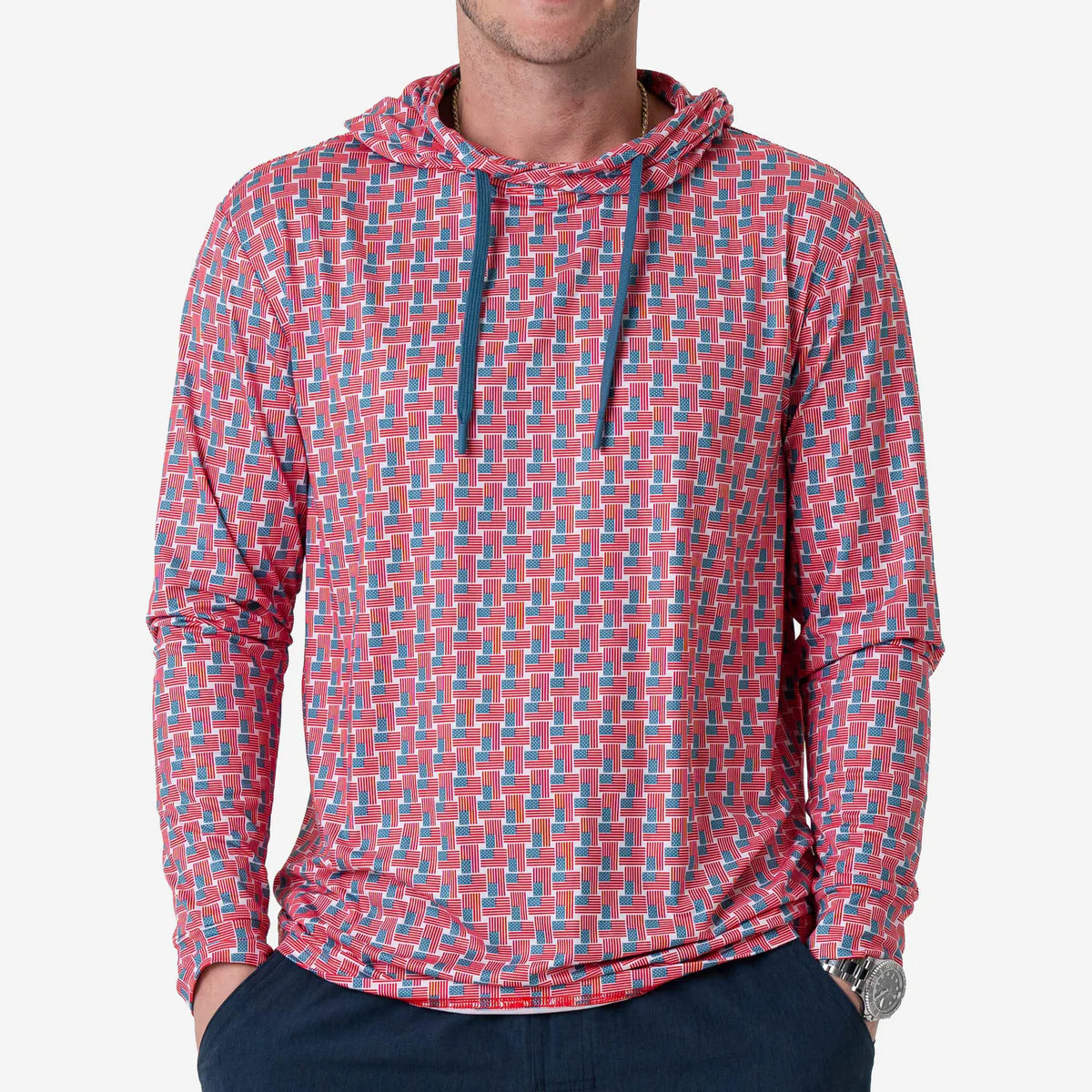 Burlebo American Flage Print Performance Hoodies