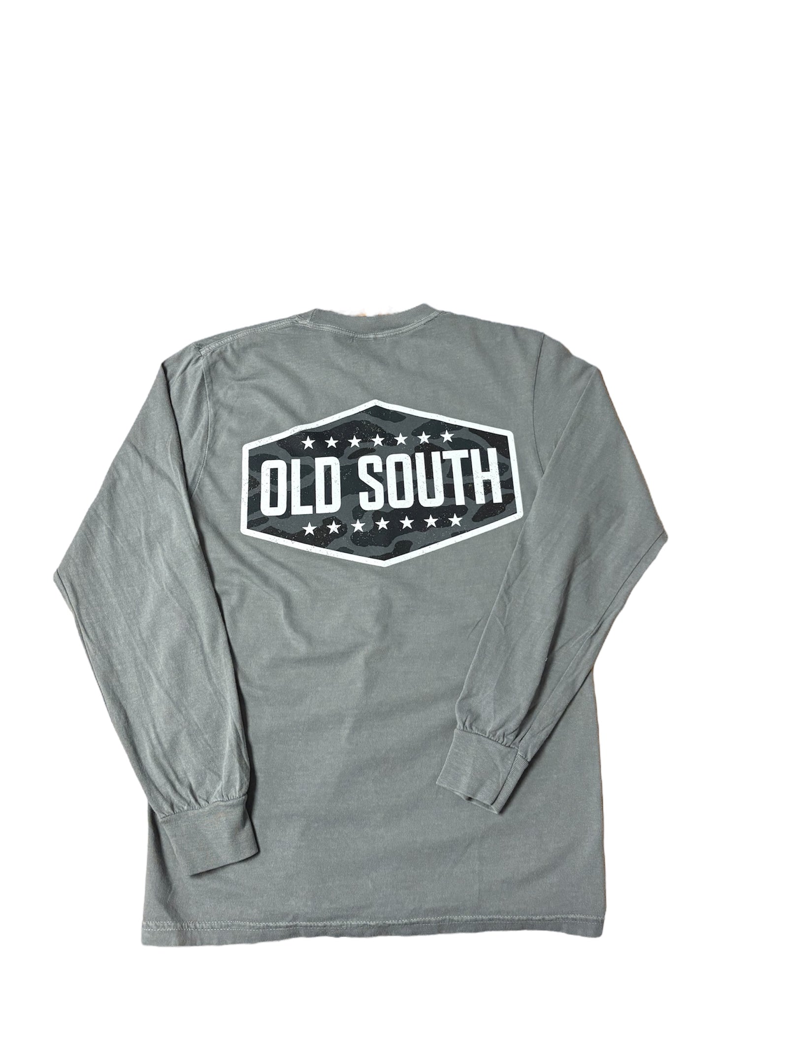 Old South Long Sleeve Blackout Camo Logo Shirts