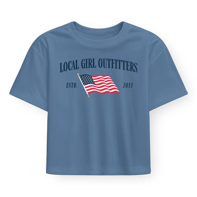 Local Girl Graphic Cropped Tees