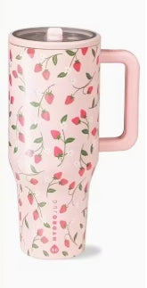 32oz Pink Strawberry Vines HydroJug