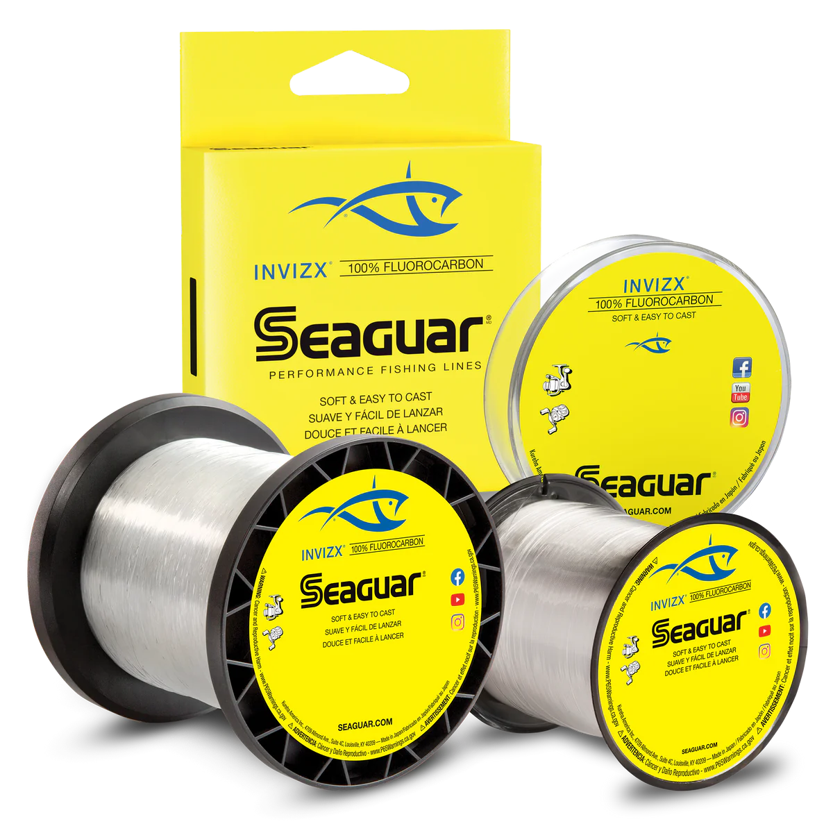 Seaguar InvizX 100% Fluorocarbon Main Line - 600yds