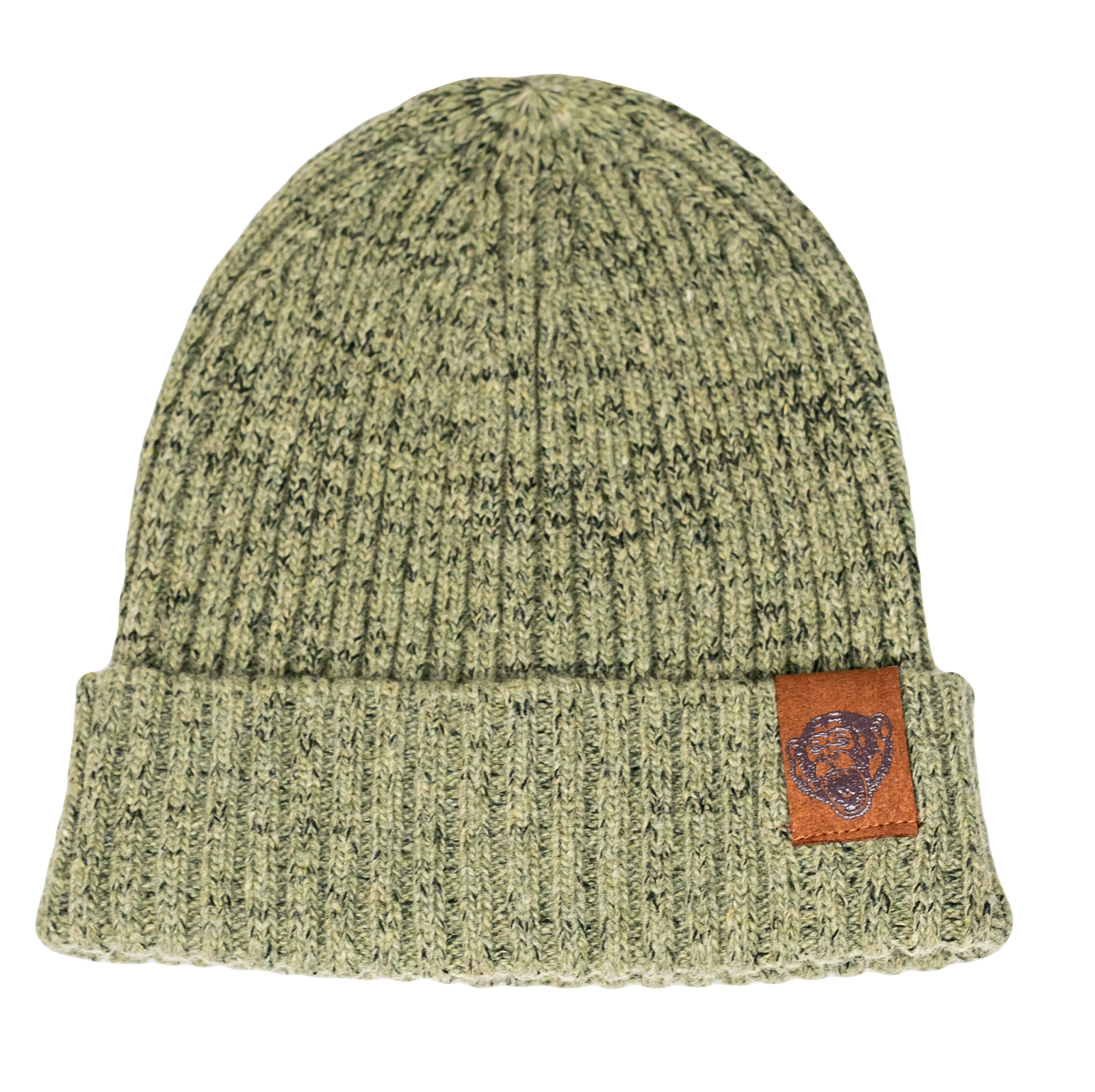 Fish Monkey Wooly Head Ribbed Knit Wool Beanies