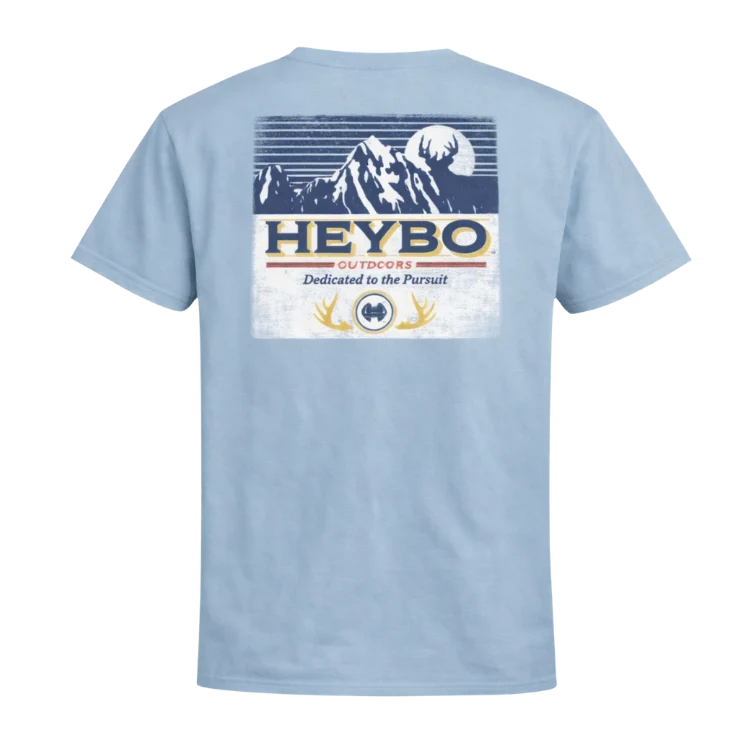 HEYBO Mountain Label T-Shirts - Chambray