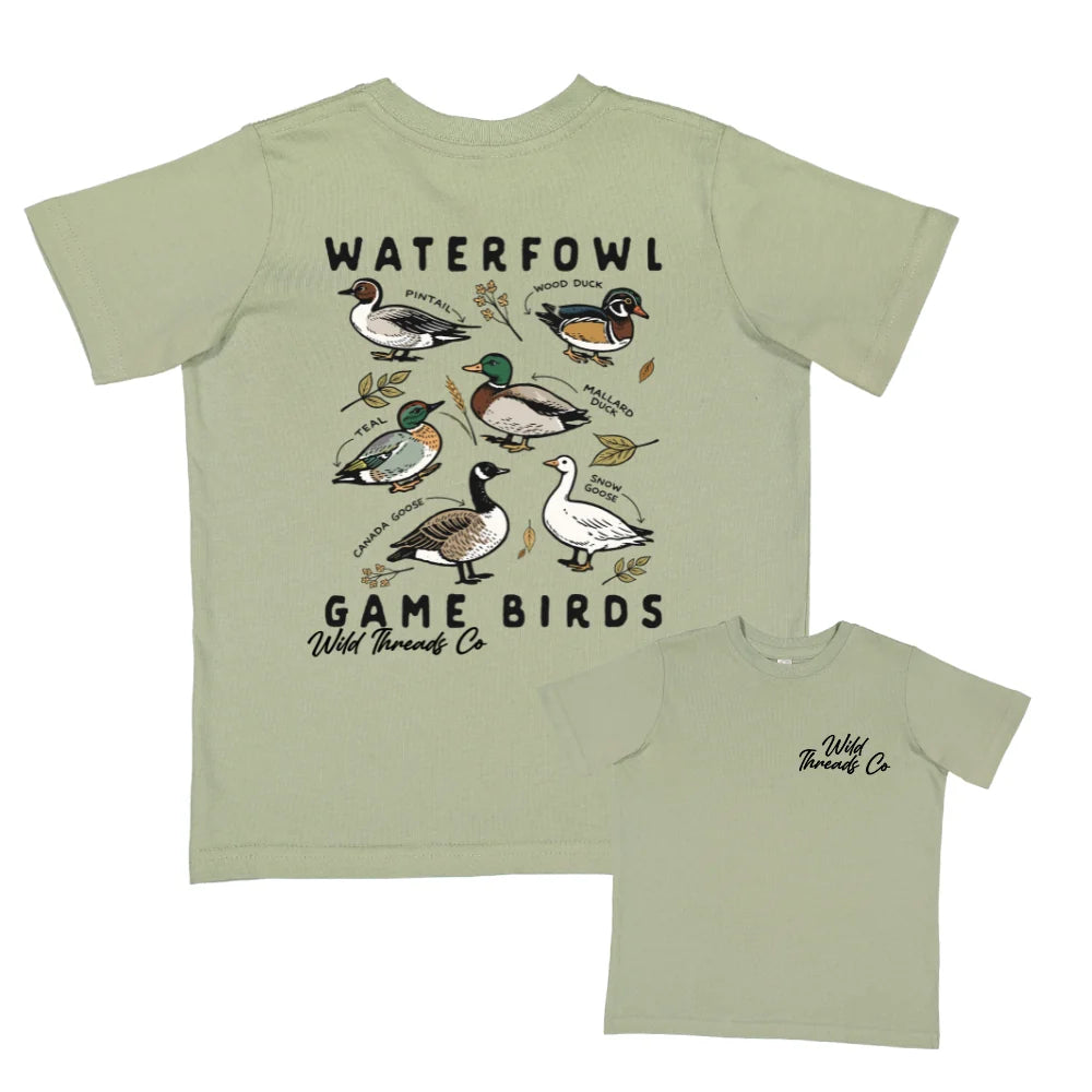 Wild Threads Waterfowl Game Birds T-Shirts - Sage
