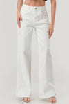 WIDE LEG DENIM PANTS WITH SIDE SPLITS