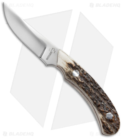 Boker Plus Cowboy Crossdraw Fixed Blade Knife Stag