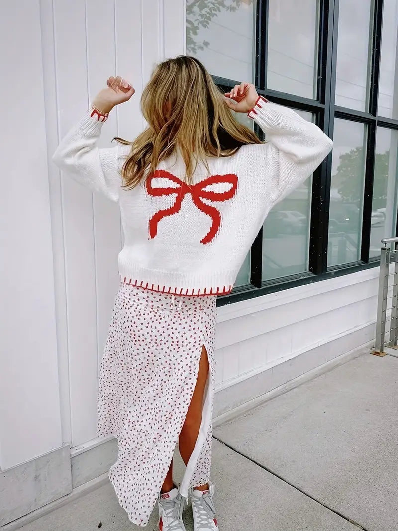 Red Bow Sweater