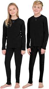 Terramar Kids Thermafleece 2-pc Set, Black