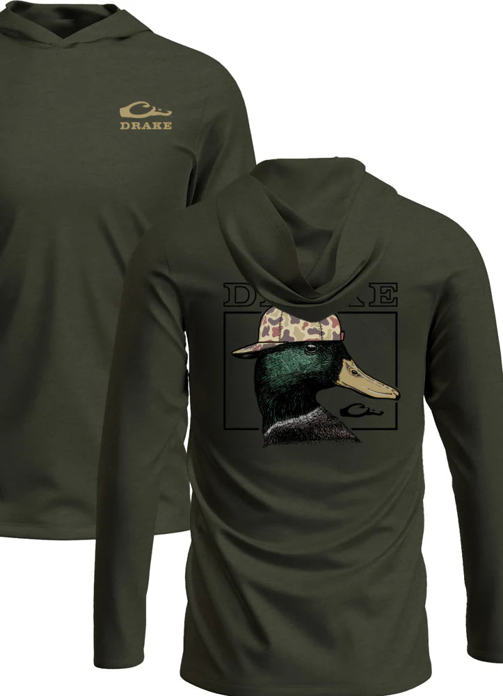 Drake's Soild Back Cap Mallard Graphic Hoodies
